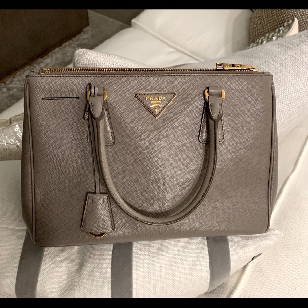 Prada Saffiano Double Zip Tote